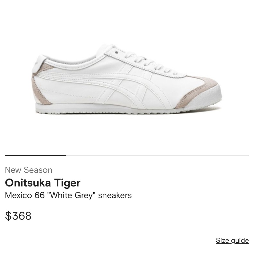White Leather Onitsuka Tiger Mexico 66 Sneakers
